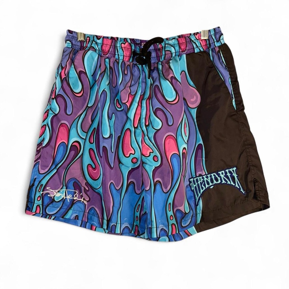 NWOT Jimi Hendrix x Shoe Palace Lava Swim Shorts Size L